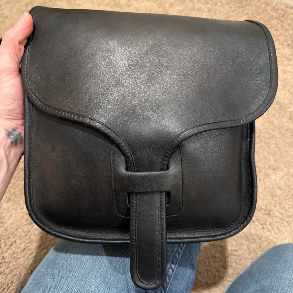 Coach Black Leather Crossbody Bag